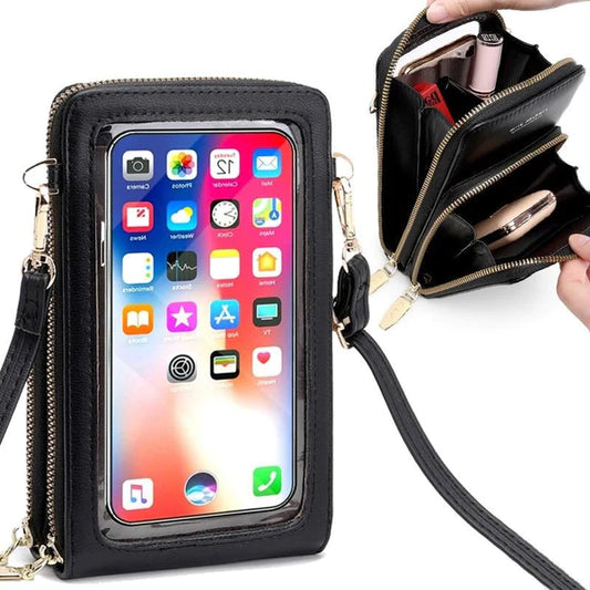 Bolsa Crossbody Couro Feminina - Esteja Protegida contra tentativas de Assalto!