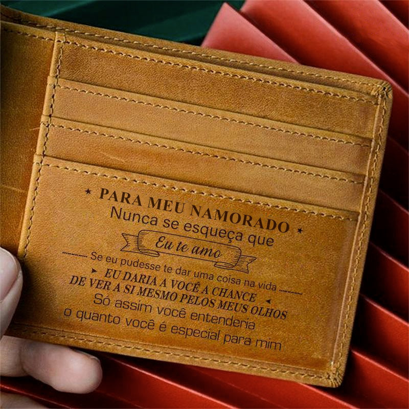Carteira 02 - Carteira De Couro Pra Presentear Seu Amor - Mostre Quanto Você O Ama - Promoção Apenas Hoje + Frete Grátis!