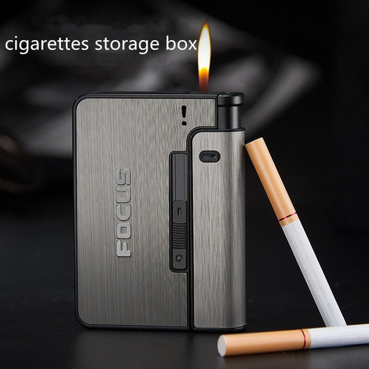 Kit 2 Em 1 - Isqueiro + Porta Cigarros