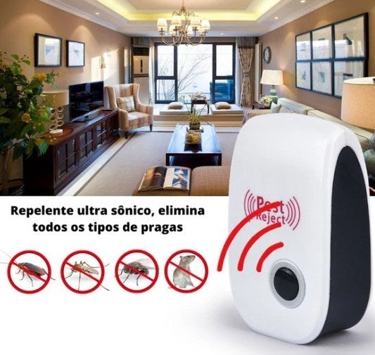 Repelente Ultrassônico - Elimine as Pragas - Perfeito contra Mosquitos, ratos e insetos